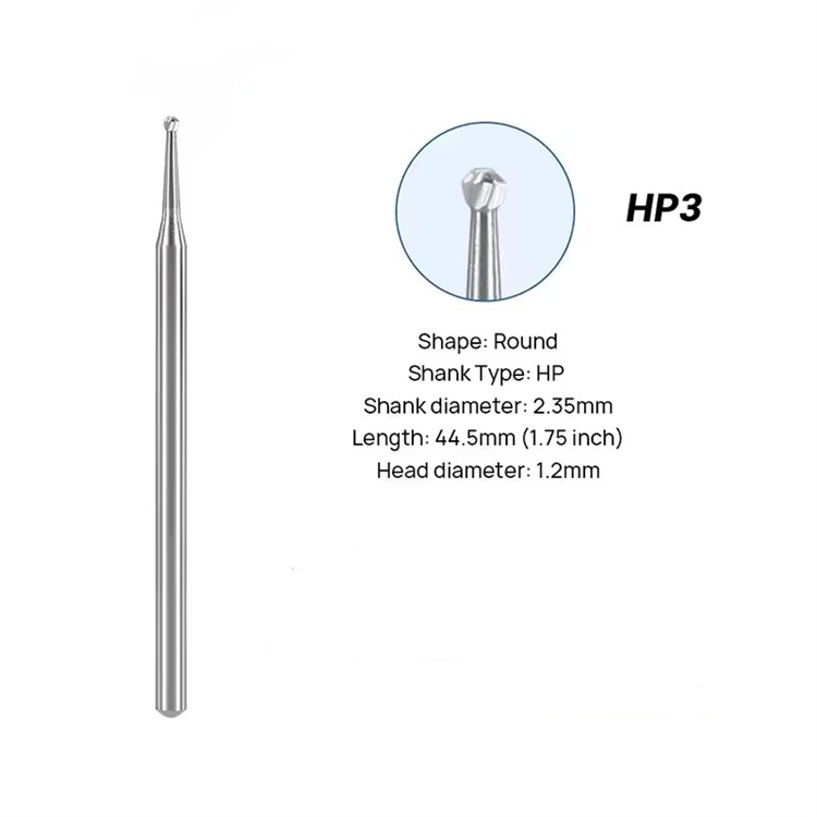 Tungsten HP Polishing Carbide Bur 2.35mm Dental HP Carbide Bur For Straight Handpiece
