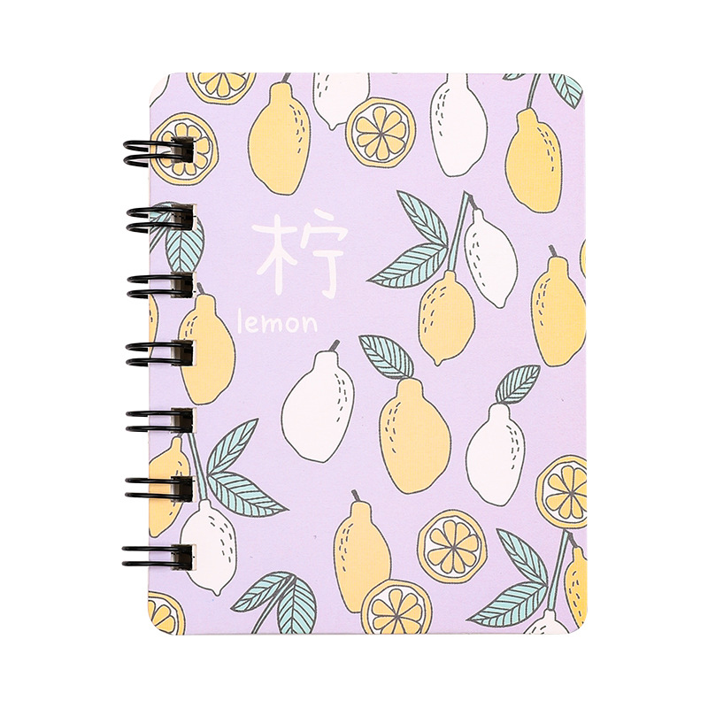 Hardcover Spiral Bound Unlined Notebook A6 Size Multi Color 80 Sheets