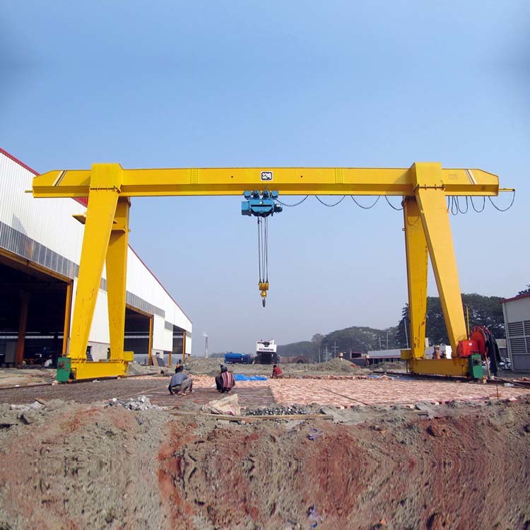High efficiency 10t Single Girder Gantry Crane 220-480v with Electric Hoist