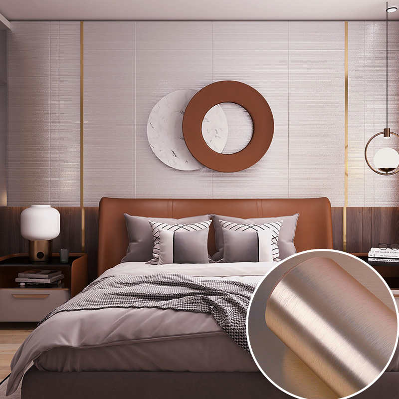 Waterproof Kitchen Heat Resistant Wallpaper Peel and Stick Metal Foil Contact Paper Self Adhesive Oil-Proof Sticker