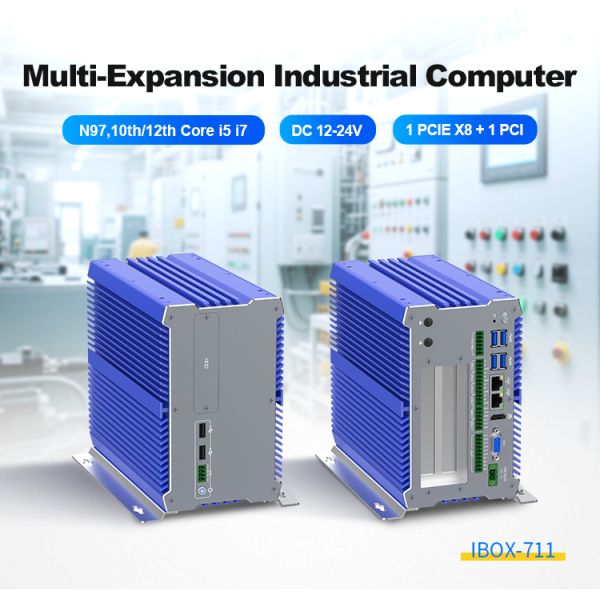 Fanless Embedded Computer with Intel 12th Gen Core i5/i7 6 COM Ports Industrial PC Box for Edge Computing