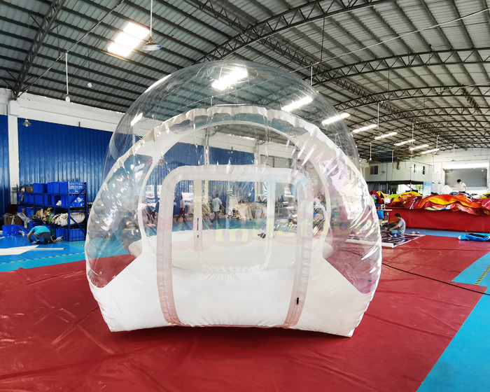 Single Tunnel Clear Dome Inflatable Crystal Bubble Tent