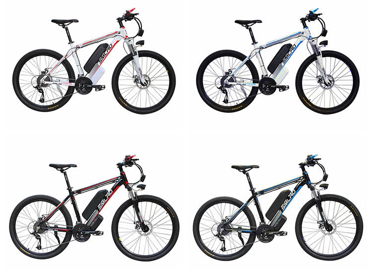 Black Mtb Electric Assist Mountain Bike High Sensitivity Long Service Life
