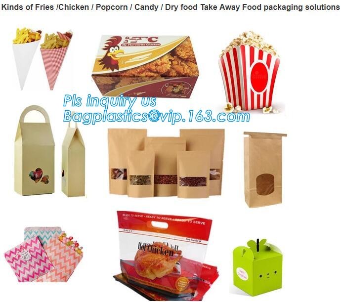 Resealable Grease Proof Bags, Grilled Chicken Bag, Stand Up Roasted Packaging, Hot Roast Pouch Anti Fog