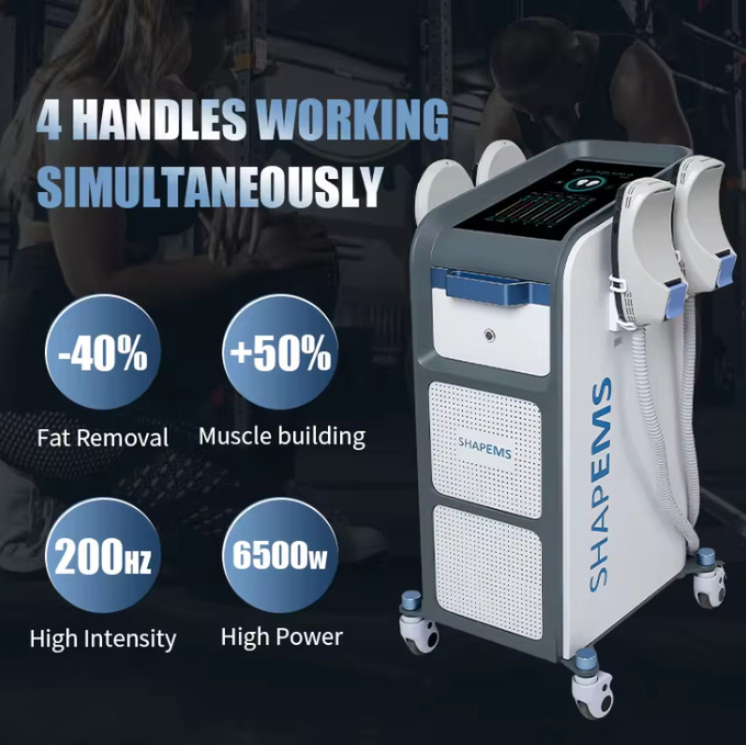 4 Handles Electromagnetic Stimulato Muscle Fat Burning Body Shaping Machine