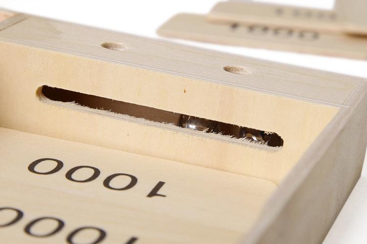 Children Wooden Simulation Cash Register Pretend Play Toys