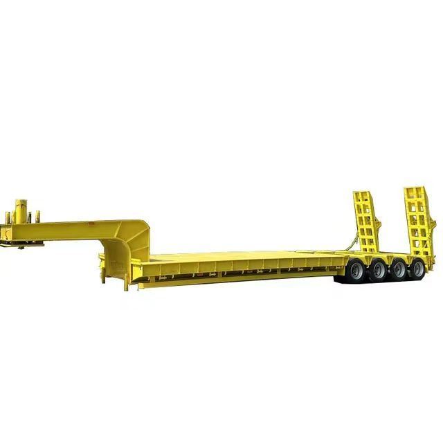 Four-Axle 80t Lowbed Trailer with Enhanced Load Capacity