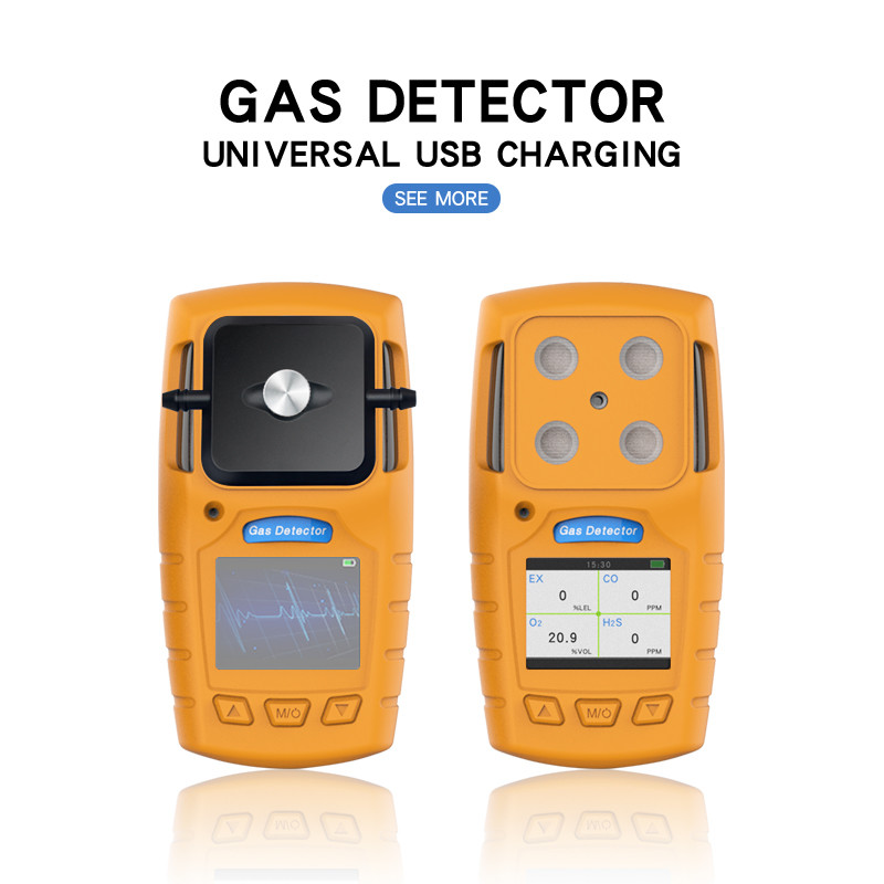 4 In 1 IP64 Portable Multi Gas Detector Poisonous Combustible Gas Analyzer