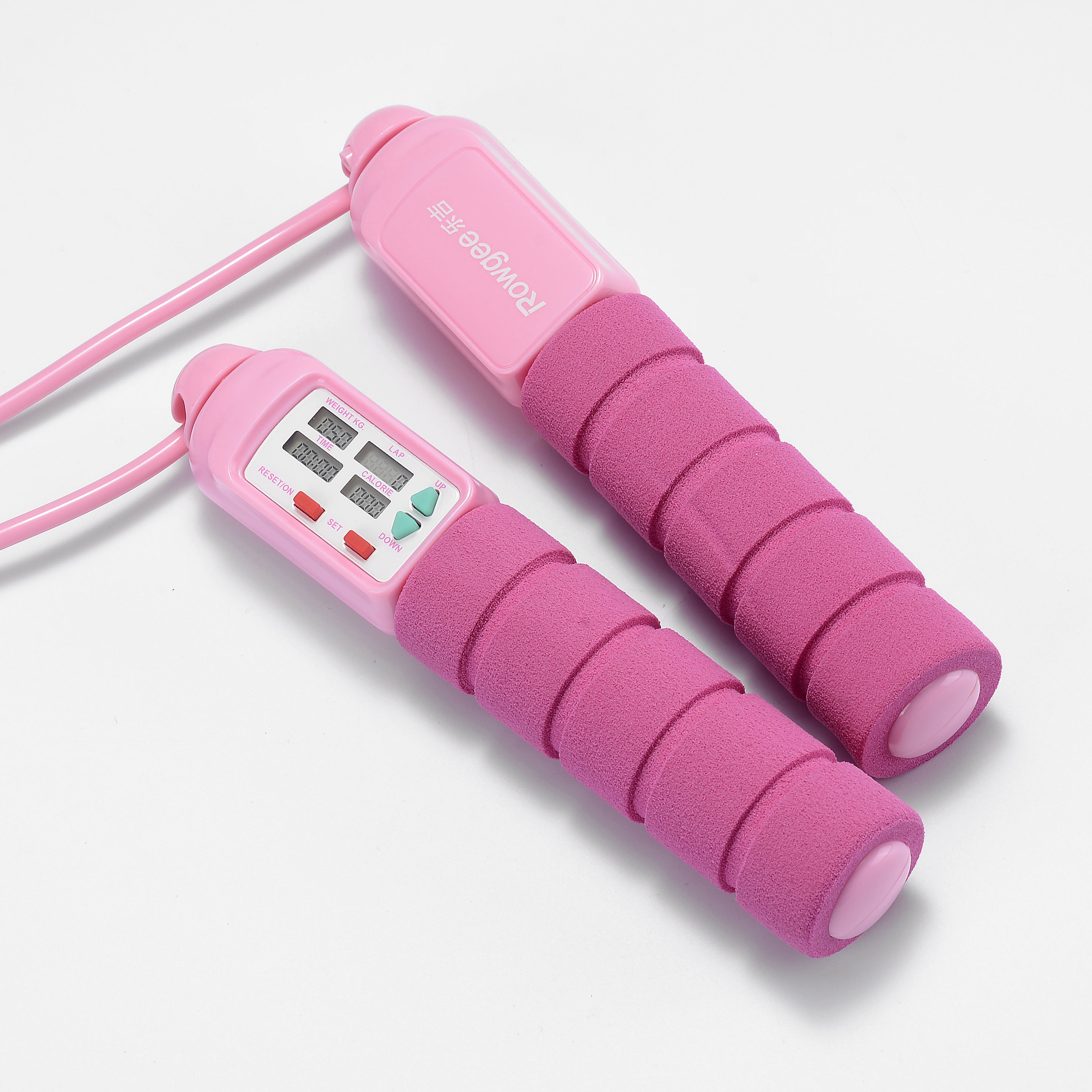 Fitness Jump Rope 18500 Mm Pink Weight Bearing Aerobics Skipping Rope For Women Applicable Scene Gym