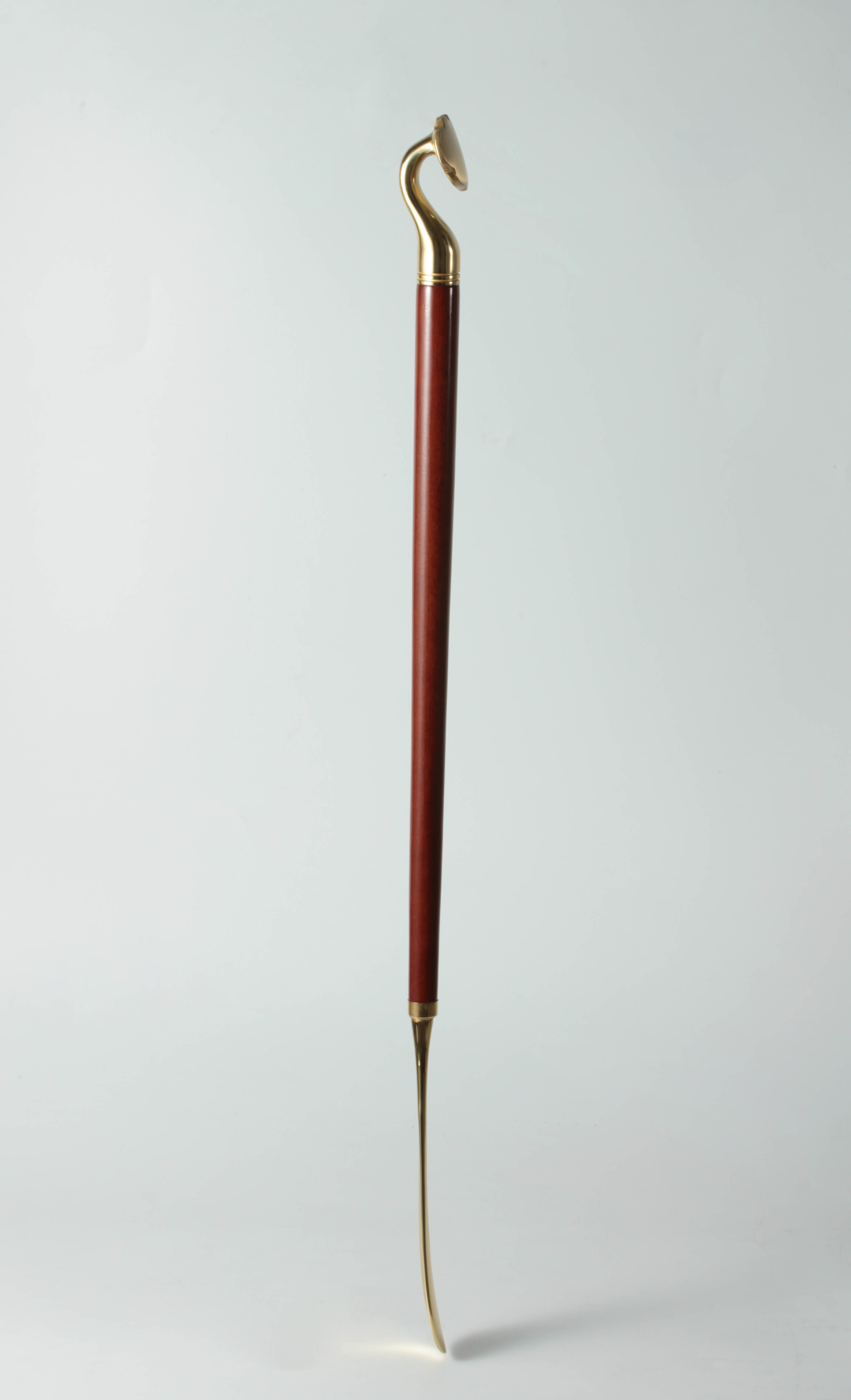 Wooden Brass Shoe Horn Metal Exquisite Head Long Wooden Shoe Horn