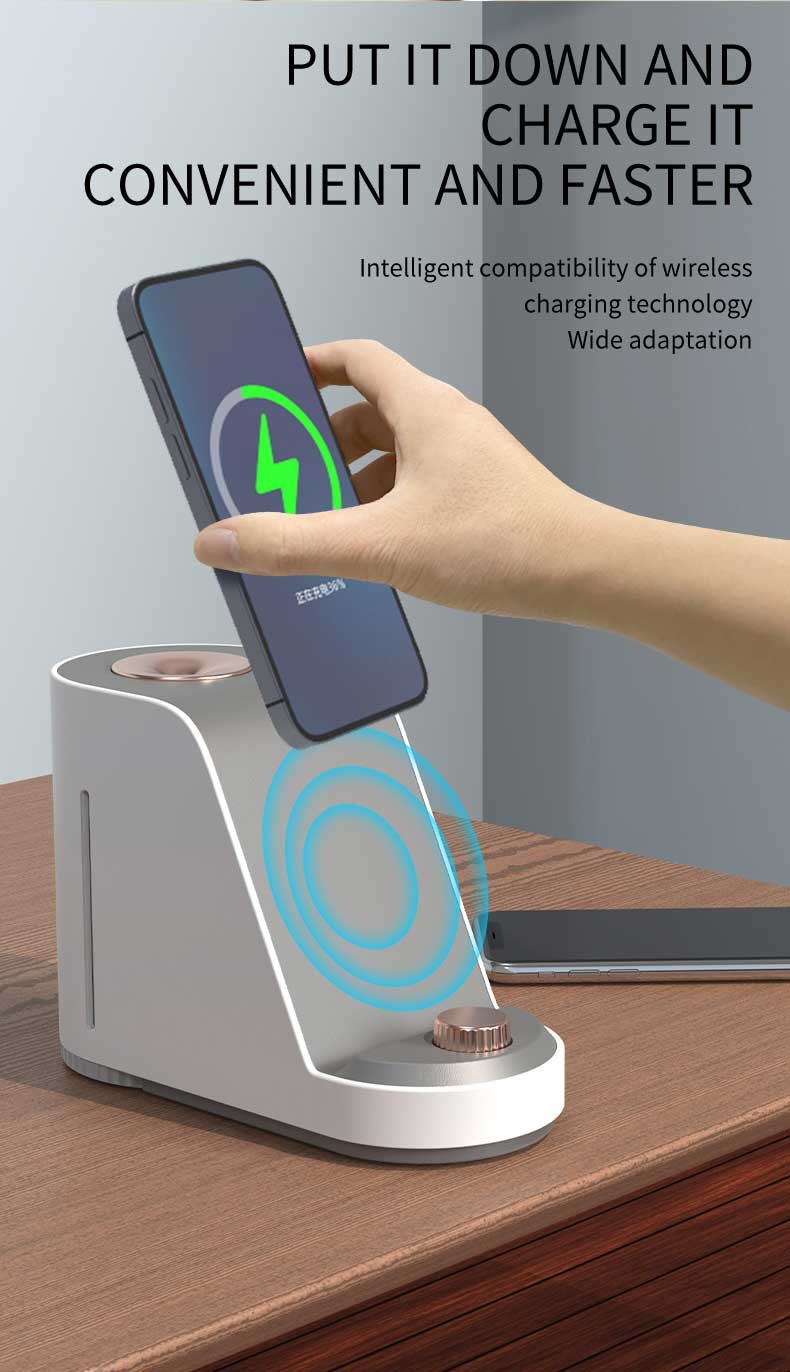 10W Wireless Charger Phone Holder Cool Mist Air USB Ultrasonic Humidifier