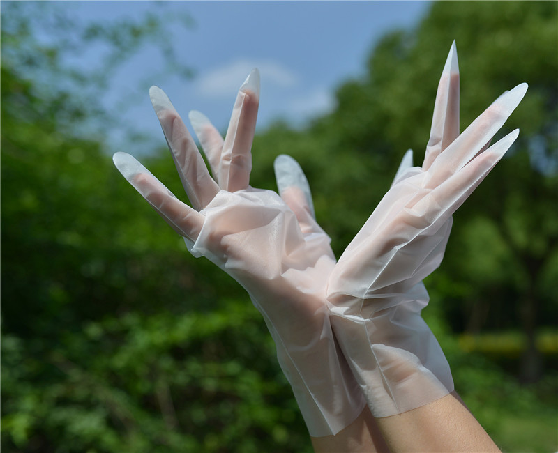 M Transparent Plastic Tpe Powder Free Disposable Gloves 100pcs