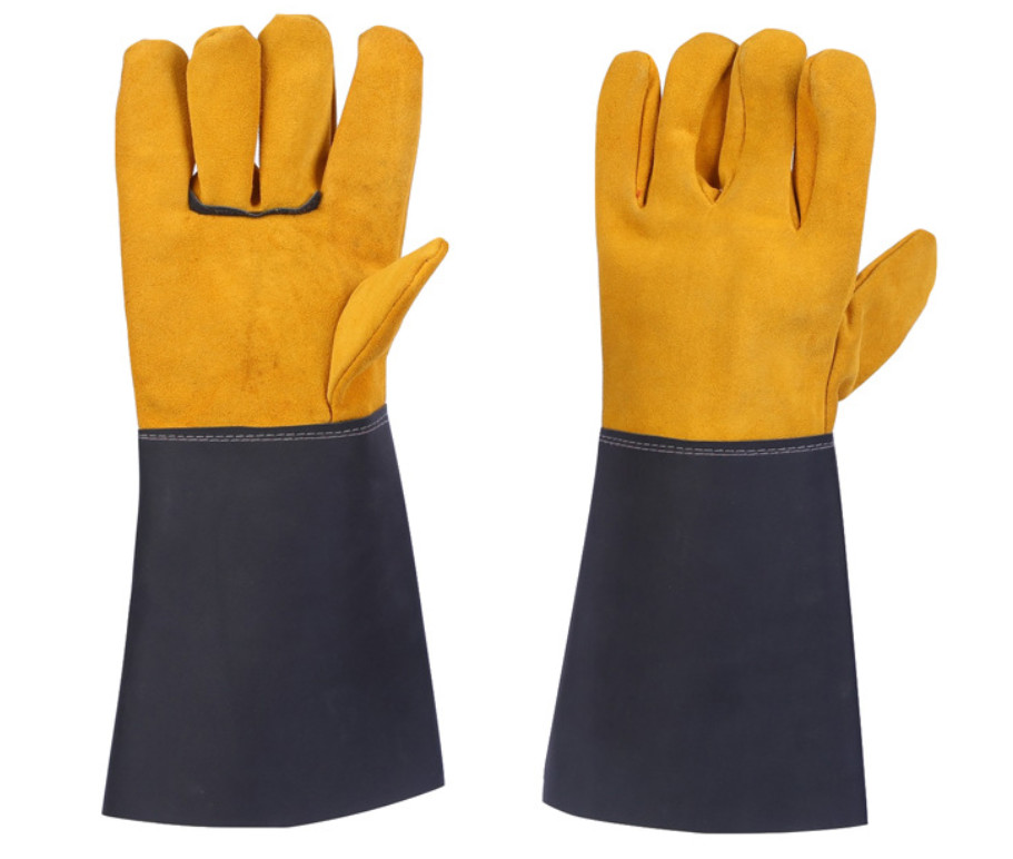 Thickened Wear-Resistant And Heat-Insulating Two-Layer Full Cowhide Welding Safety Gloves