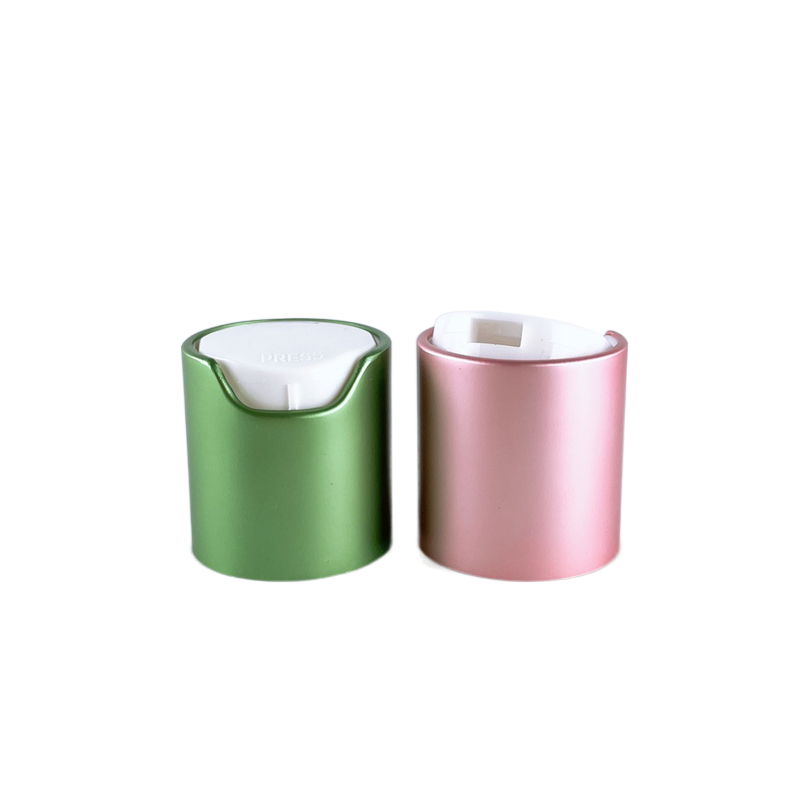 24mm 28mm  pink green aluminum disc top flip caps for plastic bottle