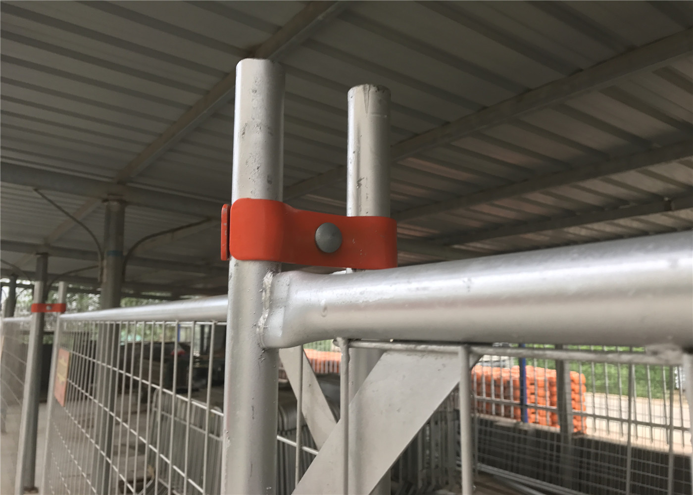 3.00mm diameter infill mesh temp fence panels 2.1mx2.4m panels size ,pre-galvanized treated AS4687 standard