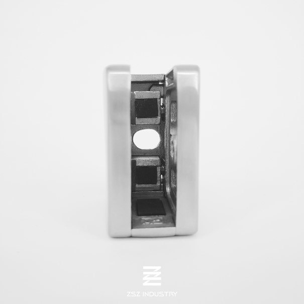 H55mm X W55mm Stainless Glass Clamps Simple Design For Handrail And Railing
