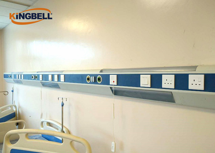 Hospital Wall Mounted Bed Head Unit 180cm Length Multi Functional Gas Supply