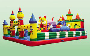 Children Inflatable Amusement Park Obstacle Course Jumping Castle