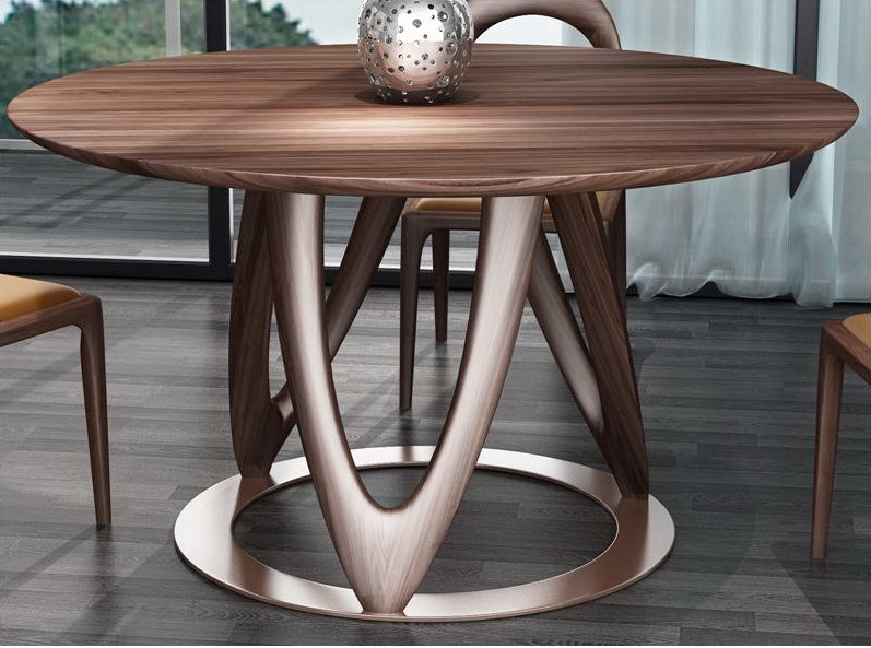 2017 New Design Furniture Dining room sets By Finland top designer for square Table with Walnut or Marble top