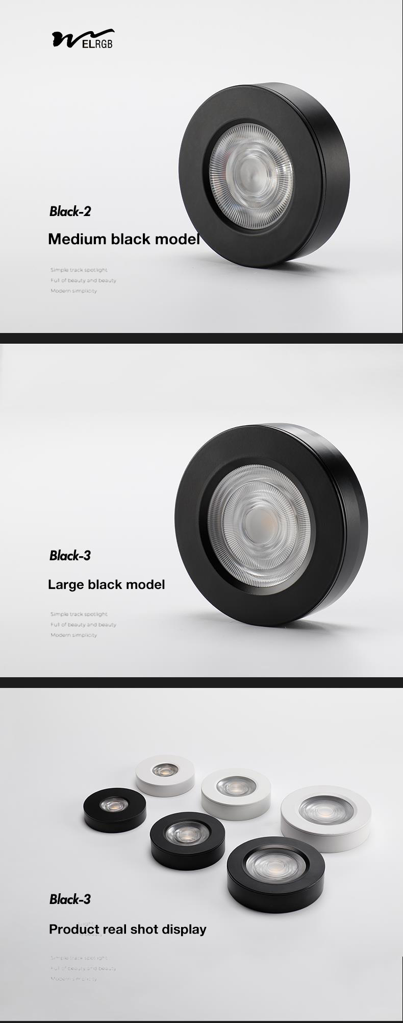 Anti Glare Open Design Spotlight for White Product Style without Perforated Ceiling