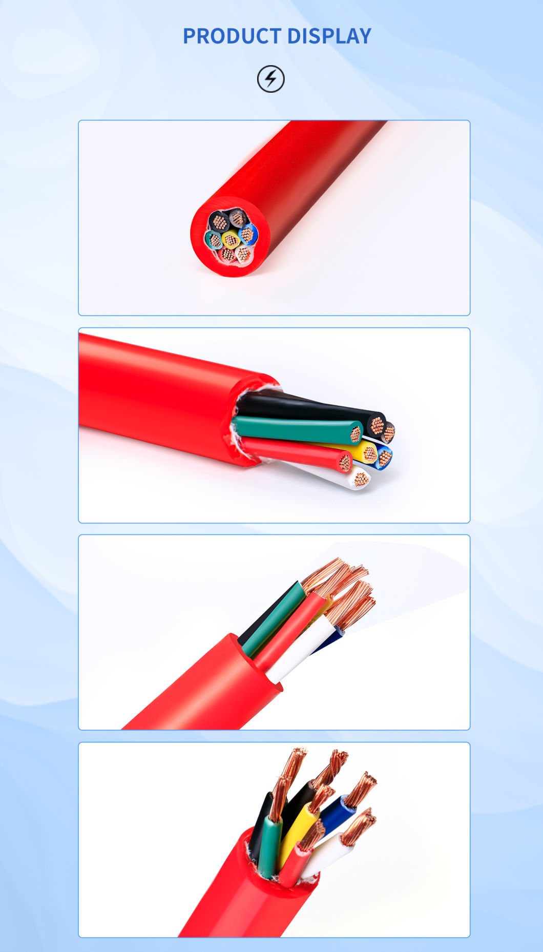 Electric Hoist Handle Control Line Driving Special Cable with Steel Wire