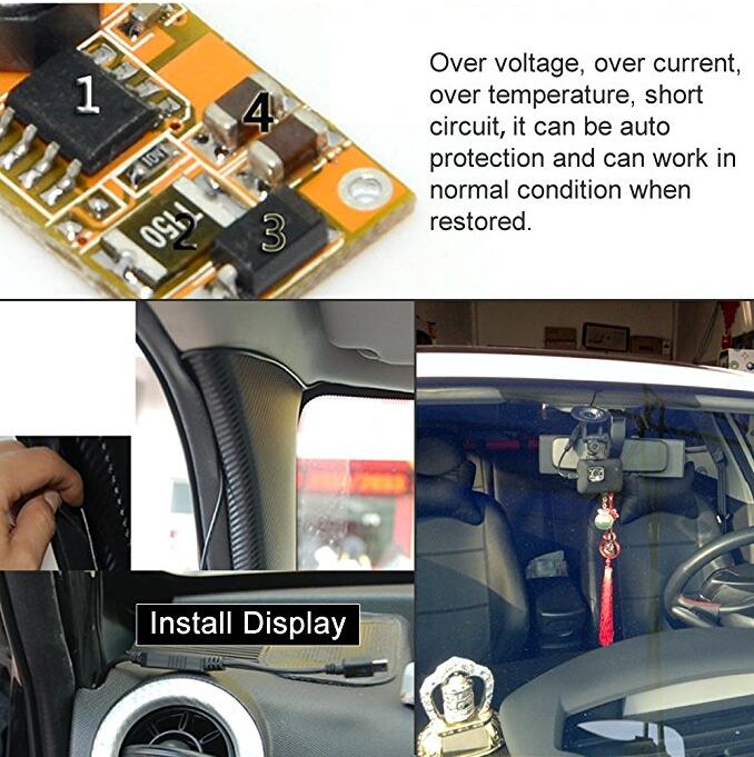 22AWG 5FT 24V 48V to 12V 5V 3A 1A 2A Micro USB Module Regulator DC DC Buck Step Down Voltage Converter Power Supply