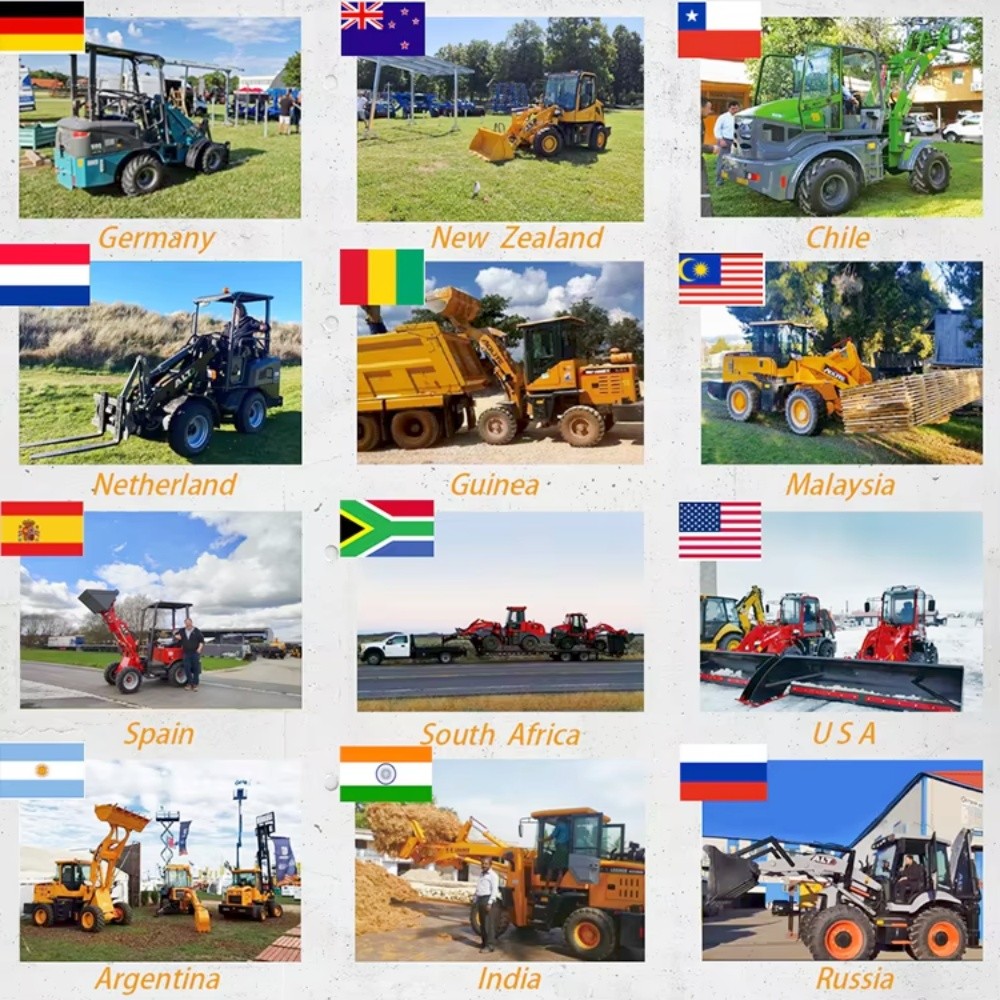Bl35-12 1.2ton Loader Machine High Quality Agricultural Excavator Backhoe Wheel Loader