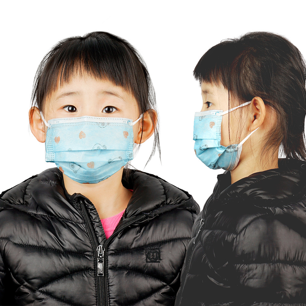 Boy Girl Children's Medical Face Masks , 3 Ply Nonwoven Disposable Breathable Children Face Mask