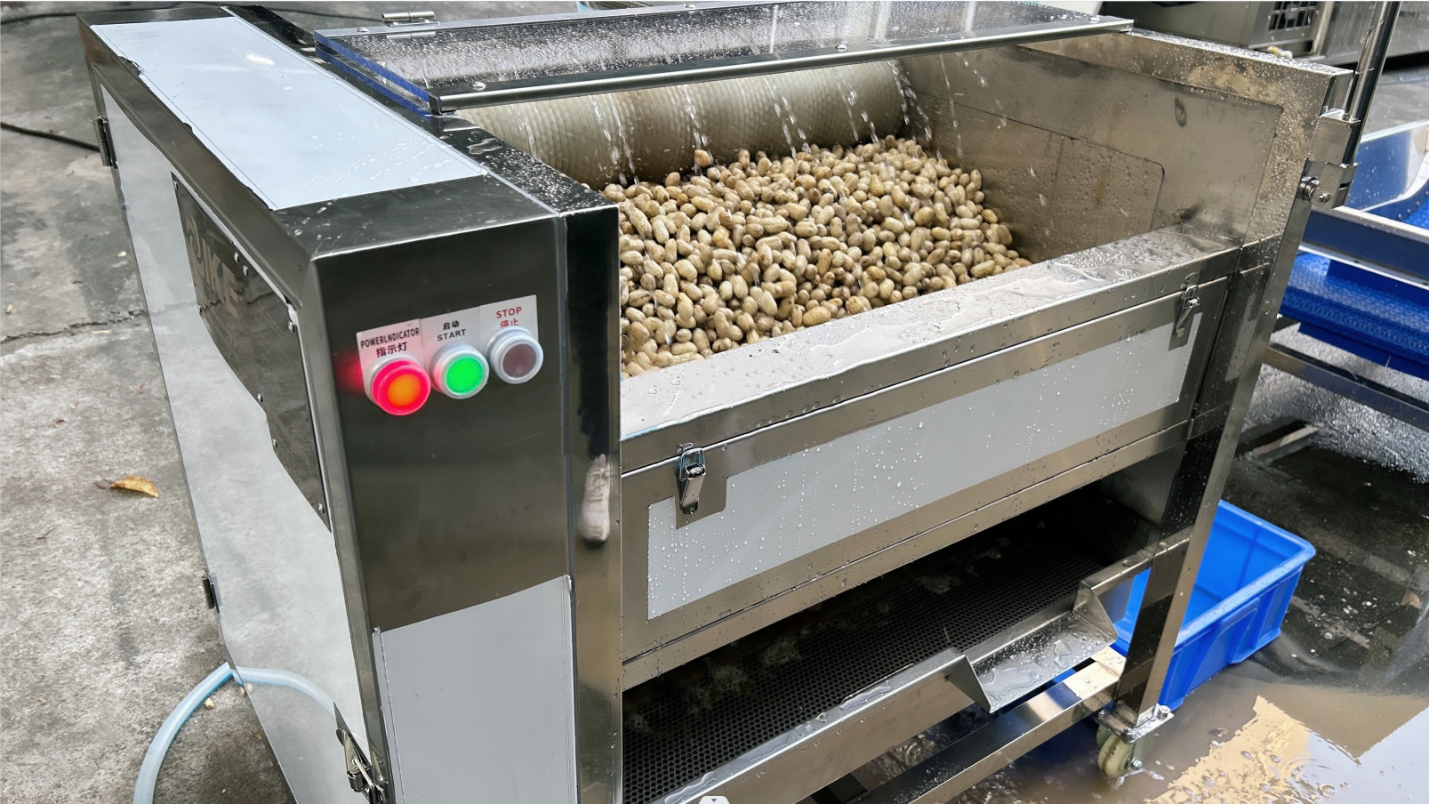 Fruit And Vegetable Washing Machine With Automatic Fruit Size Grader And Grading Function