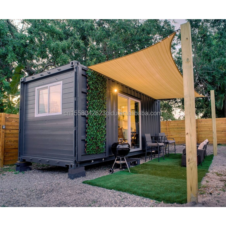 Galvanized Steel Square Tubes Modified Prefabricated Shipping Container House for Forest Vacation Cabin Office or Villa