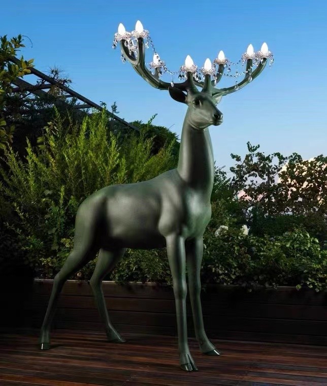 SPOTTED DEER CRYSTAL HOME DECOR FLOOR LAMP FOR LIVING ROOM FLOOR STANDING LAMP