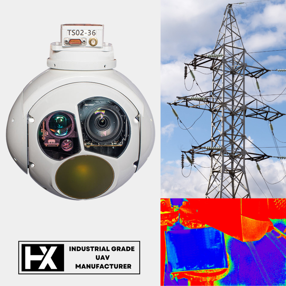 360° ​Gyro Stabilized 640X512 Thermal Drone Cameras 30X Tracking Zoom UAV Infrared Camera HXTS02