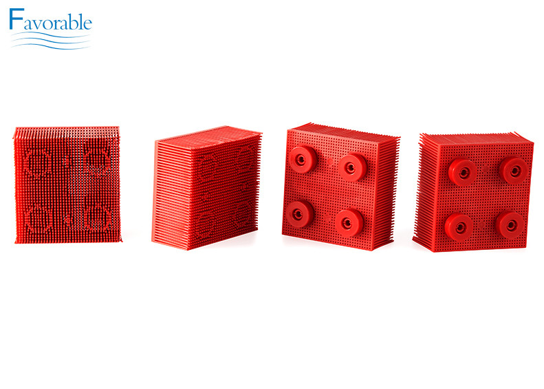 130297 Propack Thin Nylon Bristle Vector 5000 Red Round Foot Block
