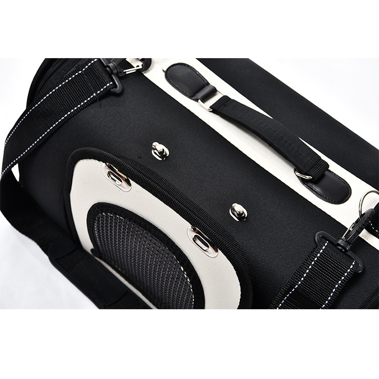 Black Color Pet Carrier Tote , Dog Carry Case Durable OEM / ODM Available