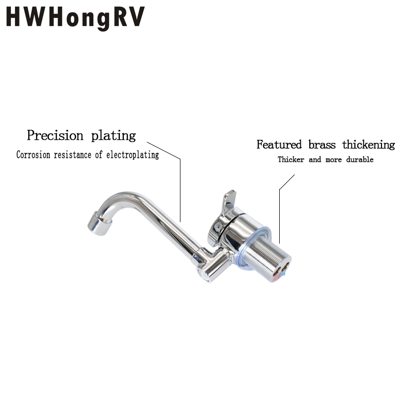 4 way rotatable finishRv Faucets Yacht Small Space Kitchen Tap Faucet with electroplating finish