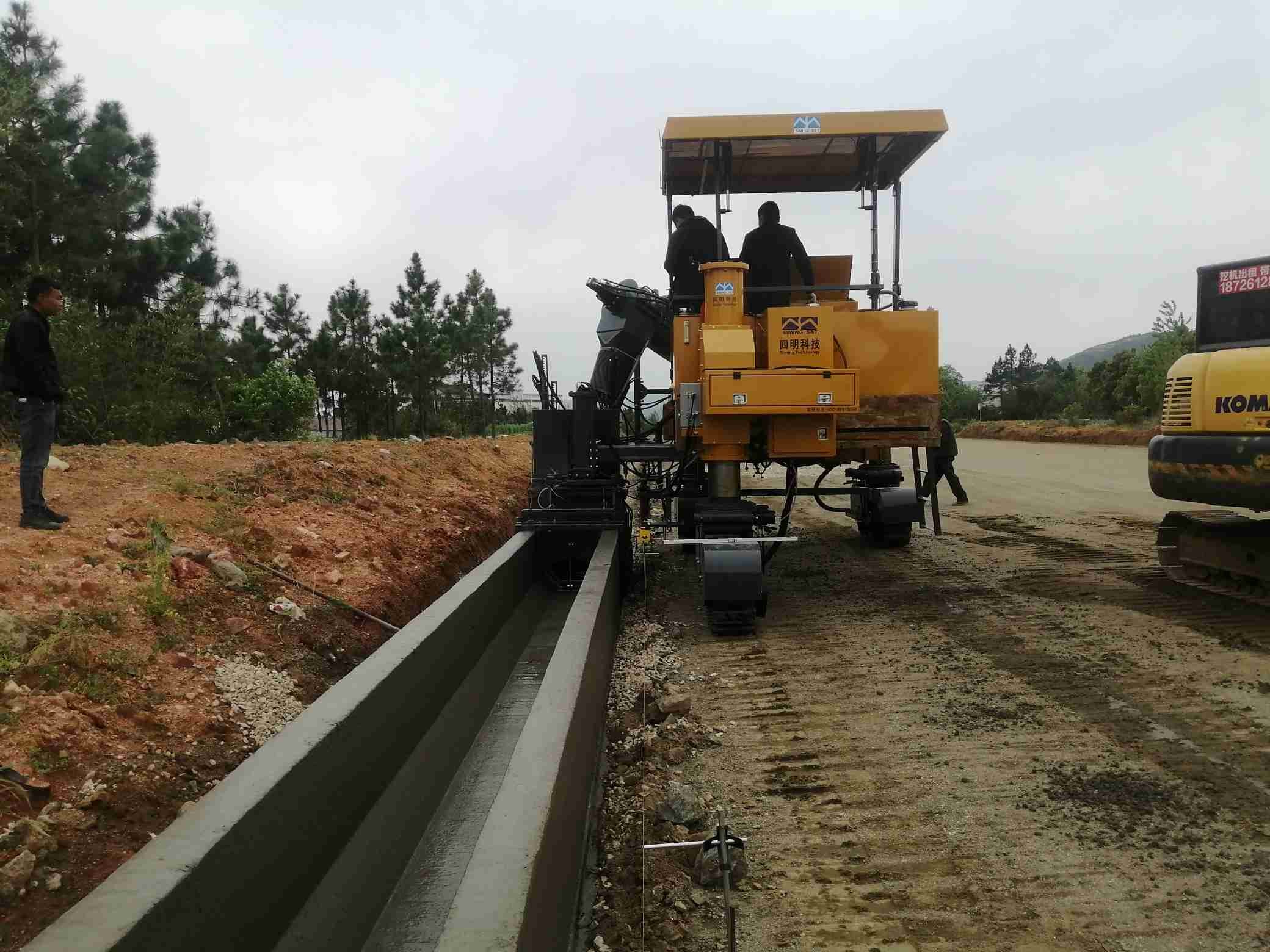 Slip Form Highway Paving Equipment Sidewalk Slipform Curb Machine