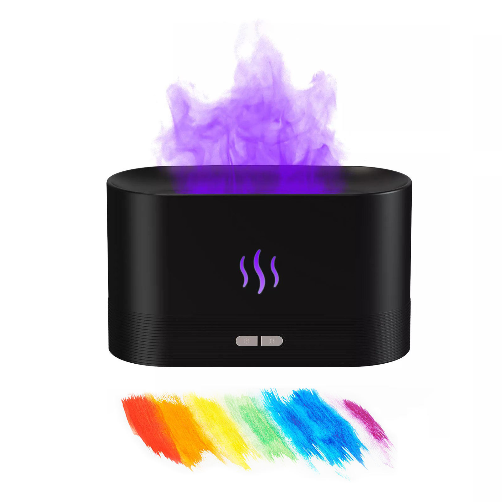 RGB light Color Change USB Ultrasonic Flame Humidifier Led RGB Colorful Essential Oil Fire Flame Aroma Diffuser