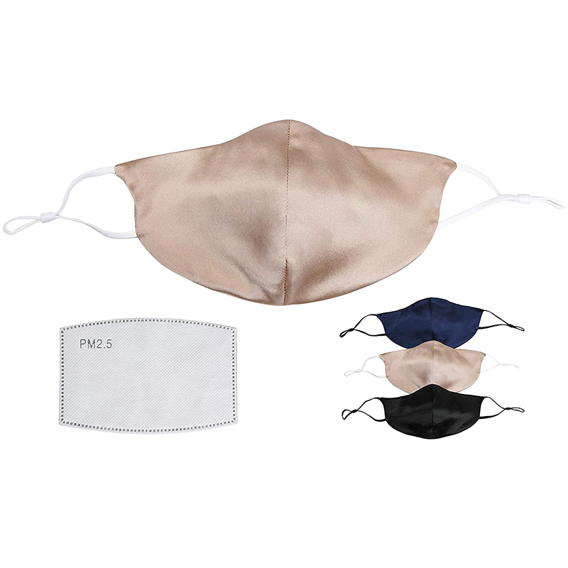 100% Mulberrry Lightweight Silk Fabric 3ply Face Mouth Cover Face Cover Silk Facemask