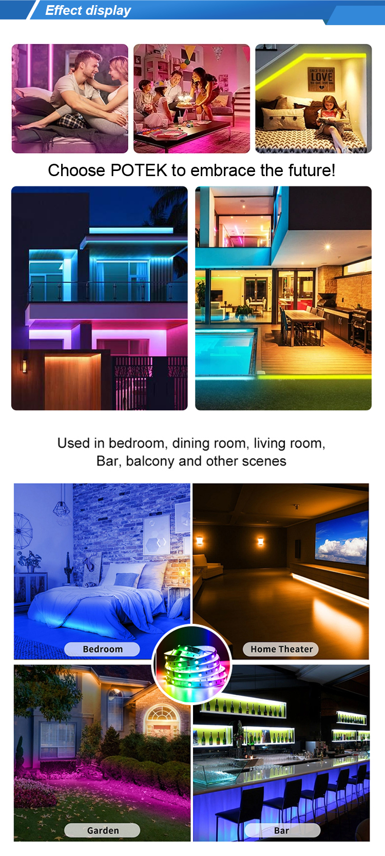 Beacon 2.4G 50M Motion Sensor LED Strip Light Staircase 2700-6500K