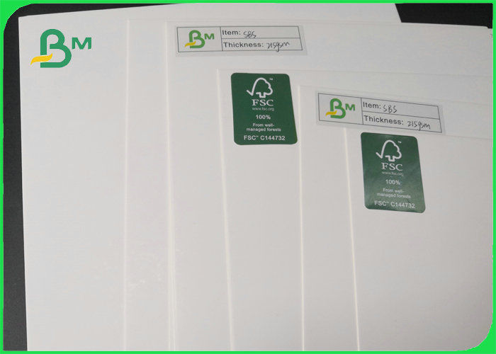 100% Virgin Pulp C1S White C1S 1 Side Coated & Glossy SBS Board 700 * 1000mm 