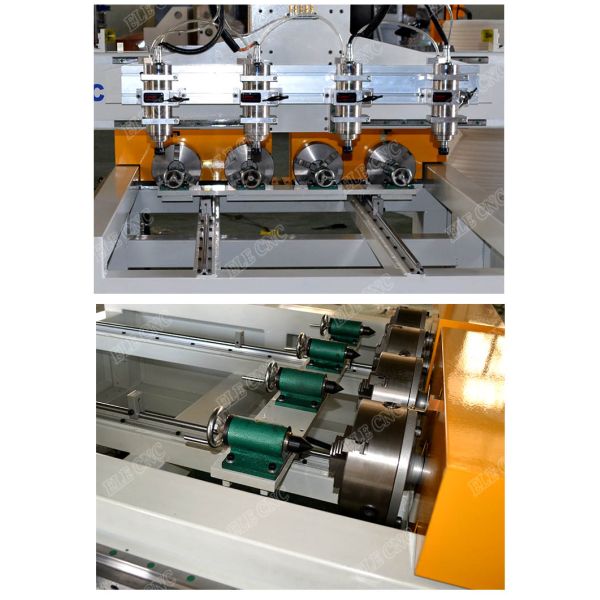 Multi Axis Machining Wood Etching Machine 4 Set 2.2kw Water Cooling Spindle