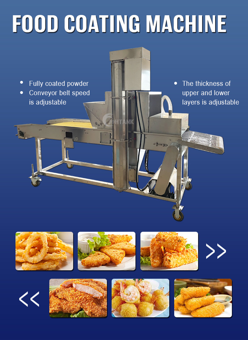 Automatic Batter Breading Machine For Fried Onion Rings Chicken Tempura