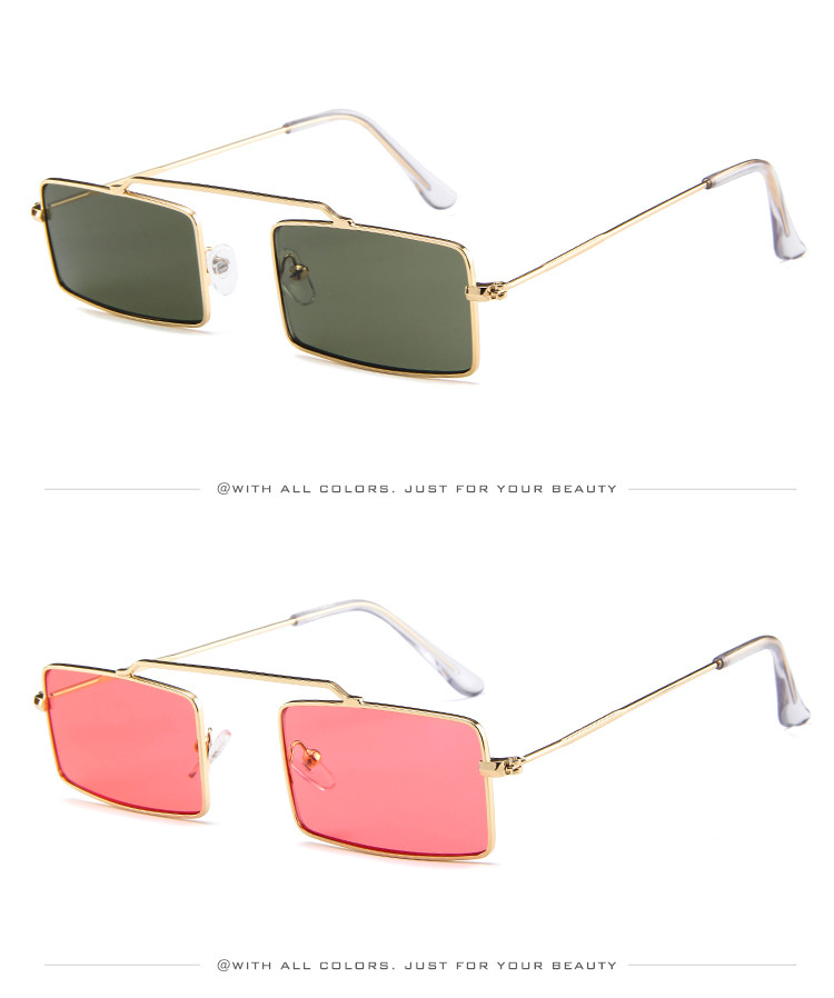 European American Transparent Ocean Sunglasses Single Beam Metal Frame