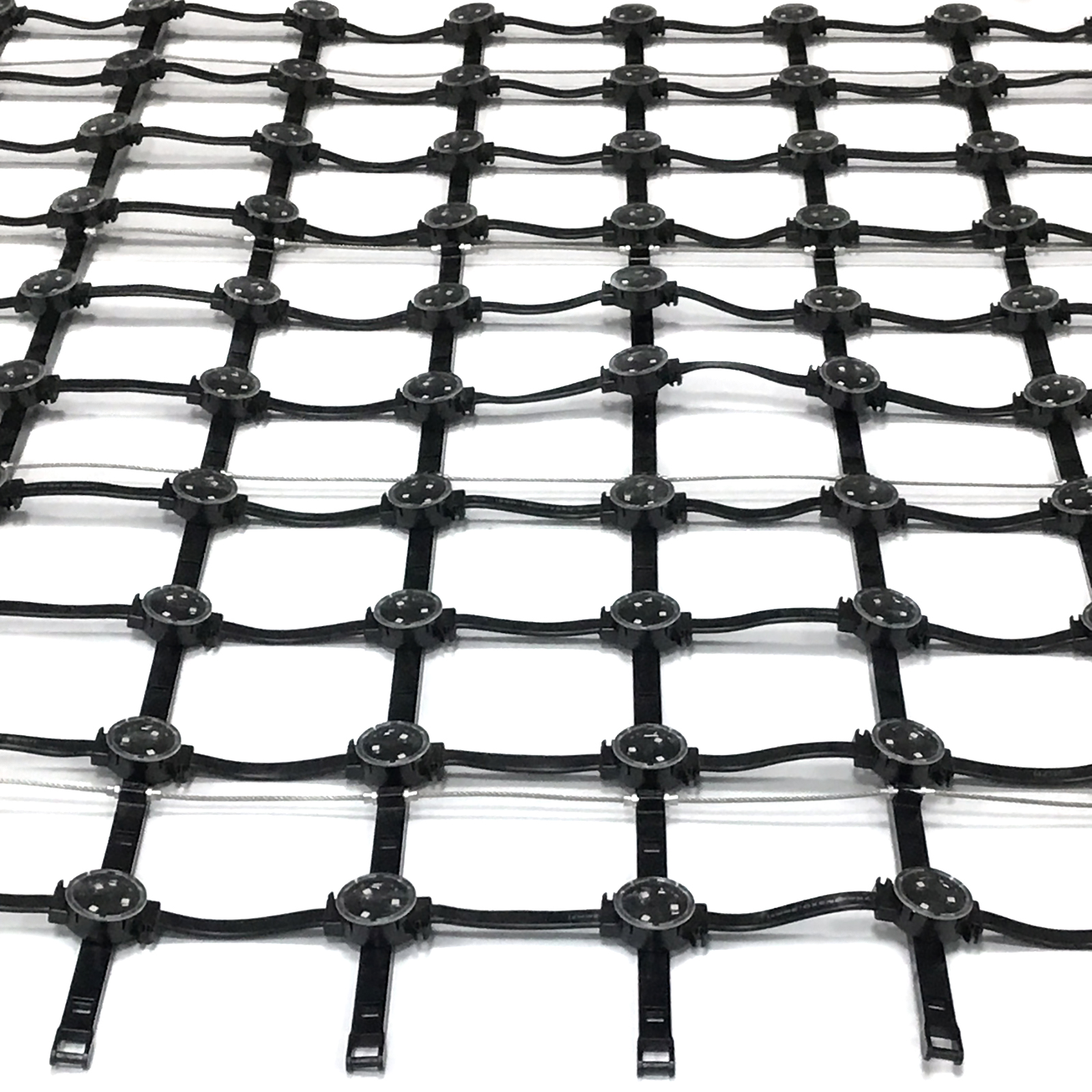 Outdoor LED Mesh Display For Building Facade Grey Flexible Stage Curtain IP67