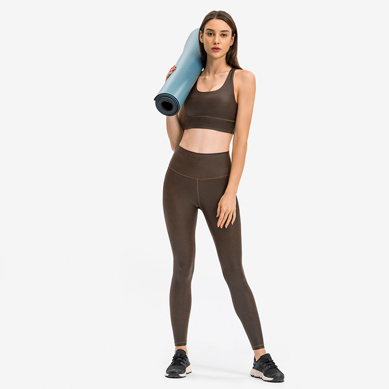 Hidden Pocket Yoga Pants Nude Gilded Women Matte Faux Leather Leggings