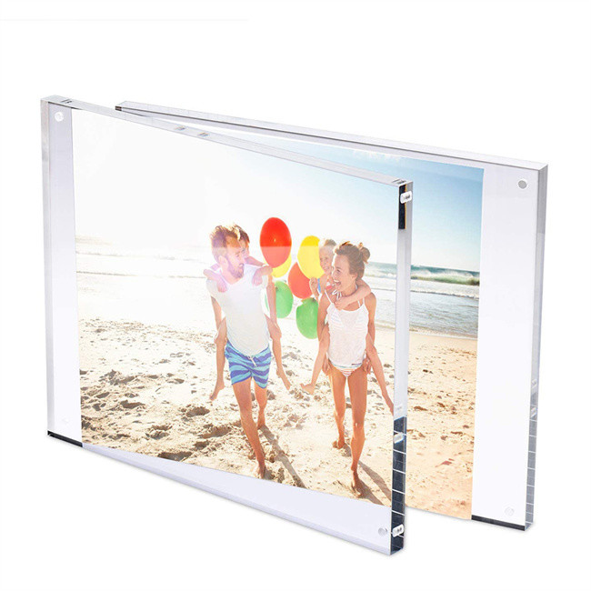 Transparent Crystal Custom Acrylic Fabrication 20mm Acrylic Photo Frame