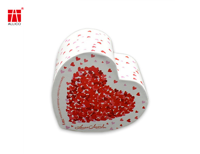 Textured CMYK Red Heart Shaped Boxes , 10.25×8.5×5.2" Cardboard Flower Bouquet Boxes