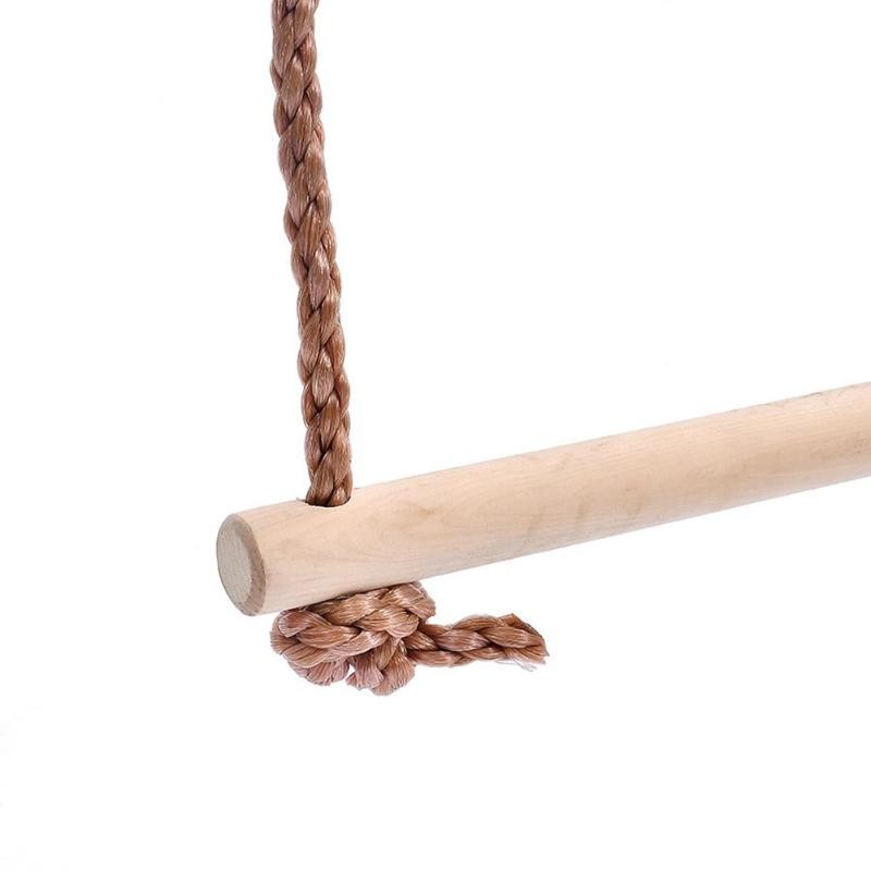 Multi Rungs Sports Wooden Rope Ladder For Children Activity Climbing Game