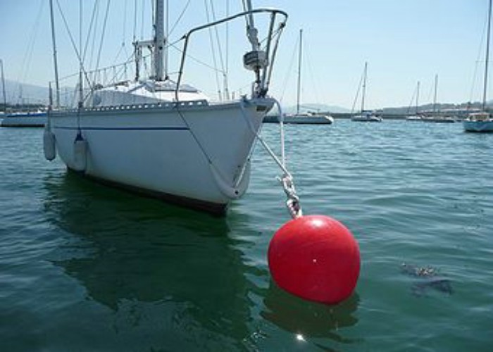 Anchor Pendant Red And Yellow Large Mooring Buoys With Quick Release Buoy Hooks