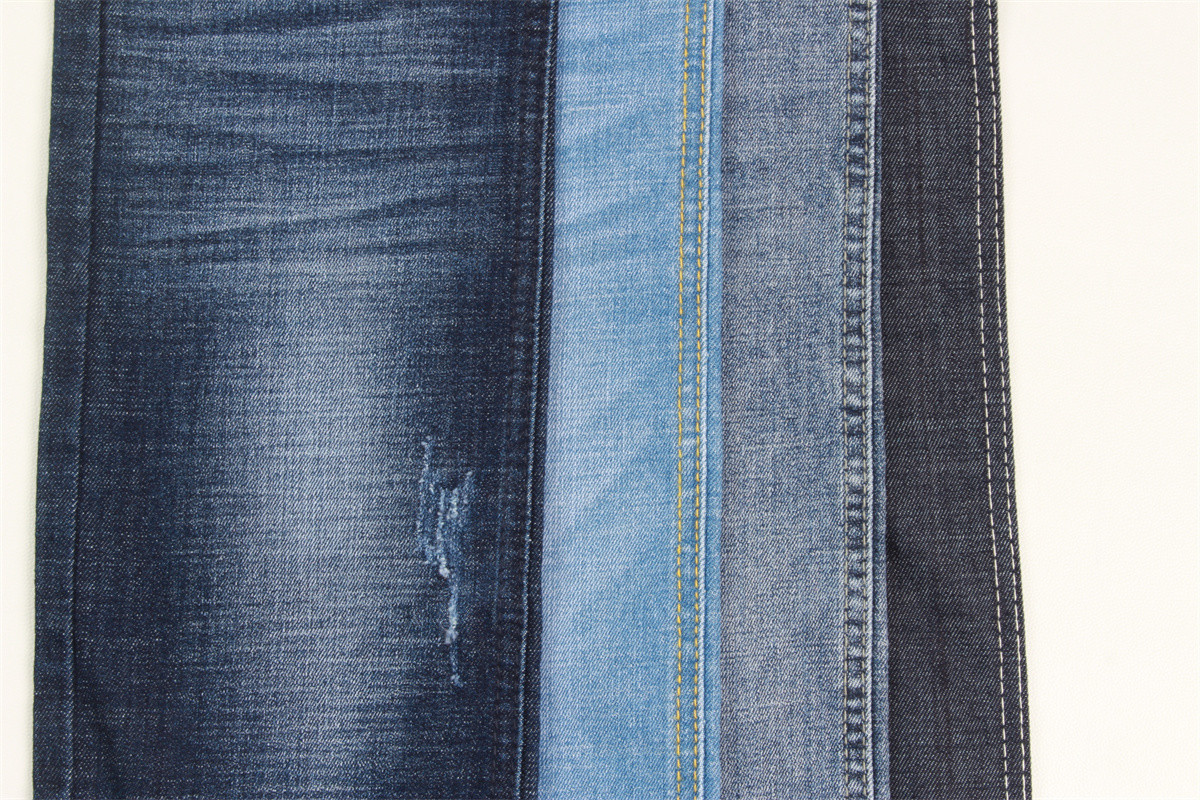 10.3 Oz Stretch Denim Fabric Crosshatch Custom Medium Thick Jeans Fabric